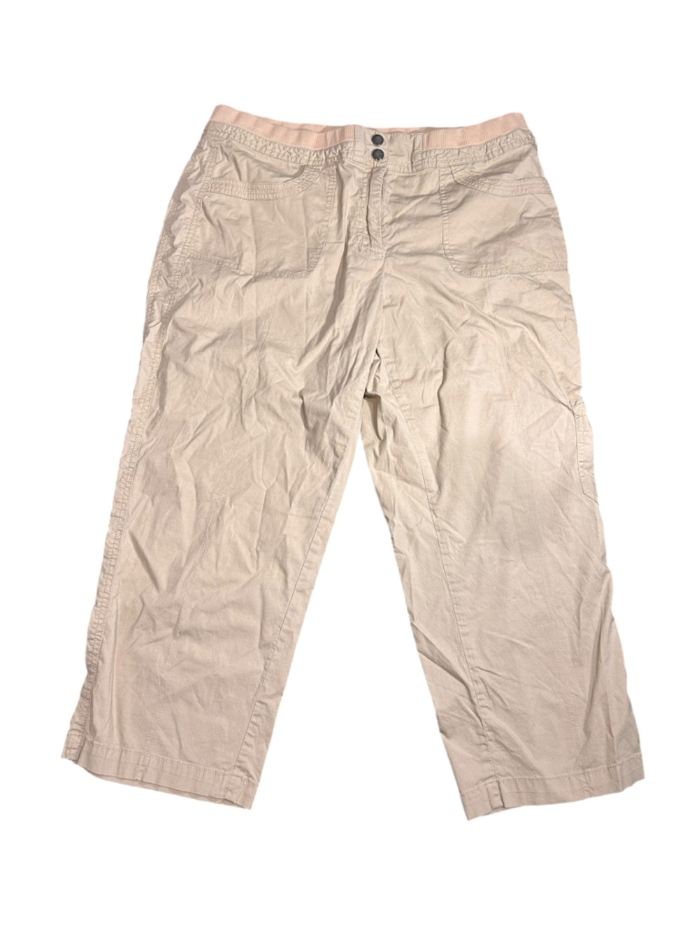 Cream colored capri/cargo pants size 12